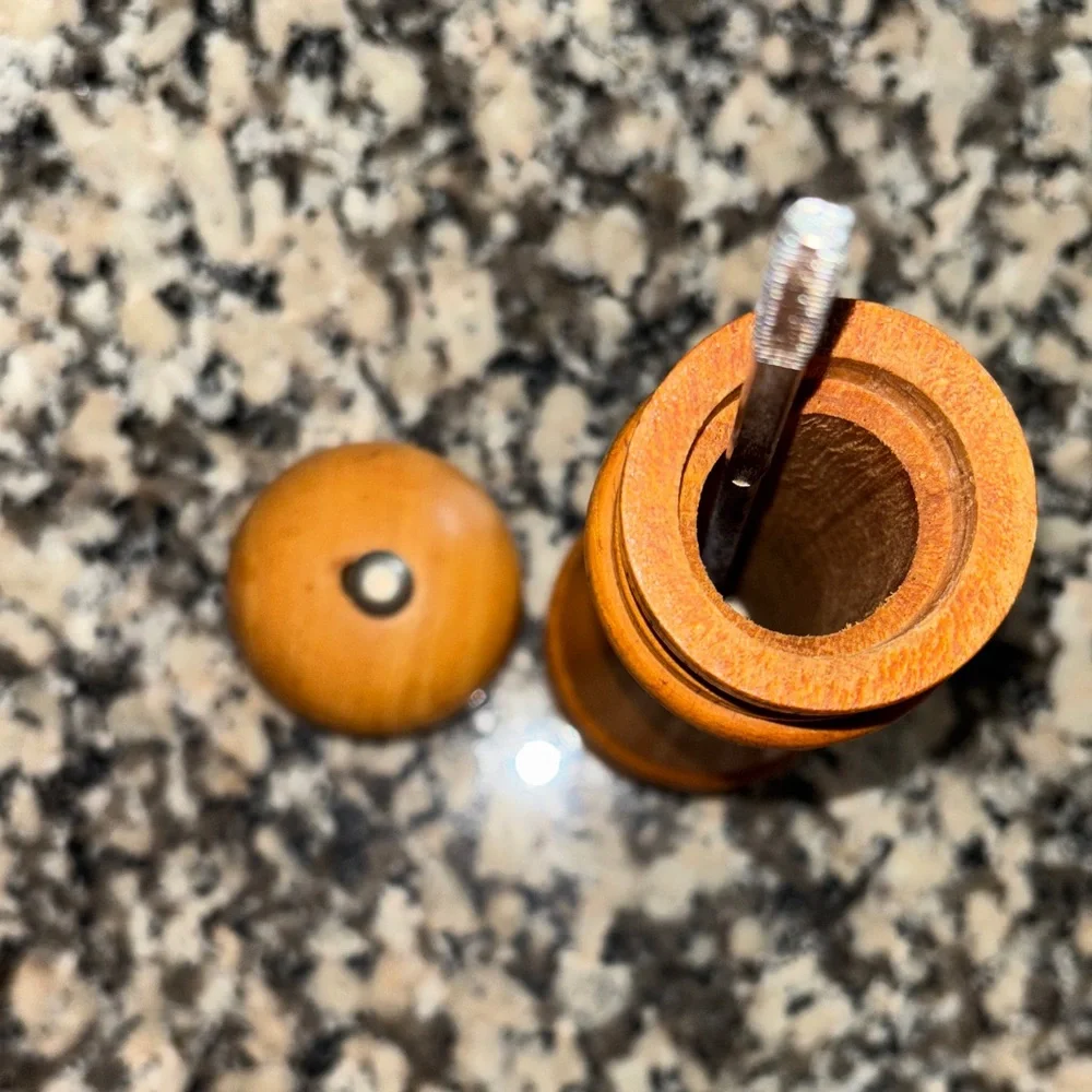 MCM Wooden Salt Shaker and Pepper Mill Grinder Set 8” tall